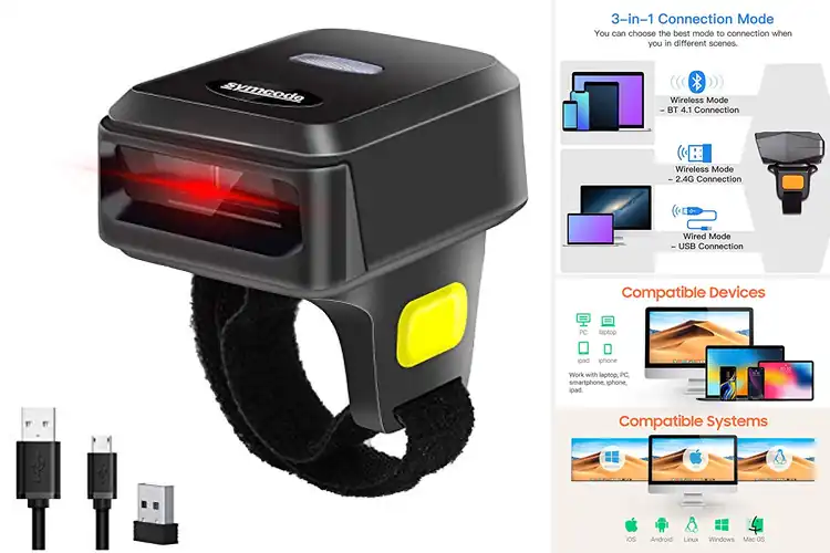 Detailed view of Best Barcode Ring Scanners: Hands-Free Scanning Made Easy